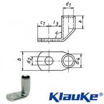 41R6 Klauke R series M6 90&#176; cable lug 6mm&#178;