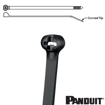 Panduit BT2S-C0 203x4.7mm weather resistant Dome-top Barb Ty Nylon 6.6 cable ties